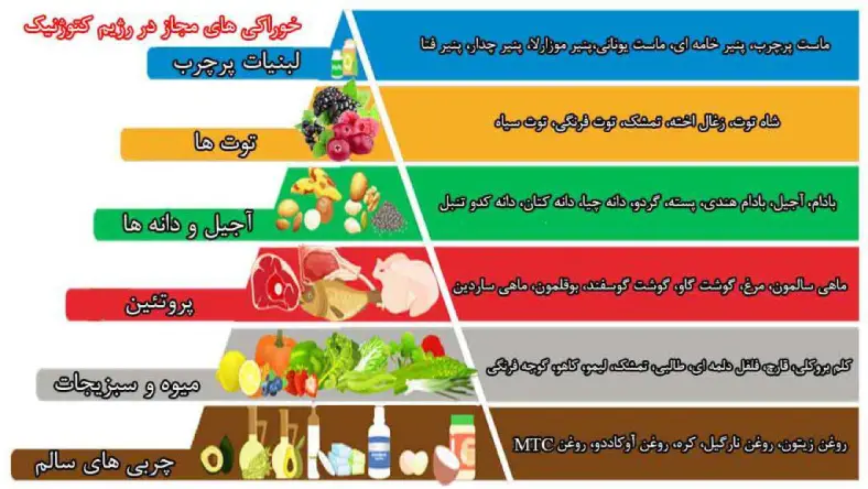 نمونه رژیم کتوژنیک استاندارد