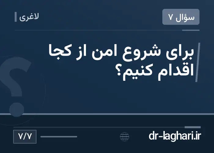 برای شروع امن از کجا اقدام کنیم؟