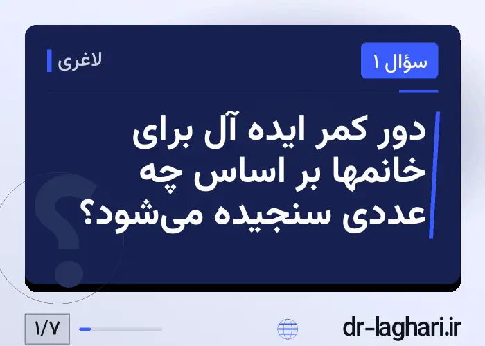 دور کمر ایده آل برای خانمها بر اساس چه عددی سنجیده می‌شود؟