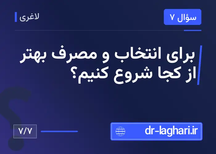 برای انتخاب و مصرف بهتر از کجا شروع کنیم؟