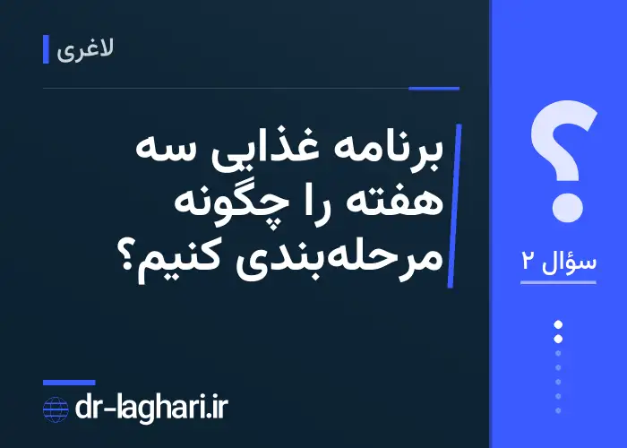 برنامه غذایی سه هفته را چگونه مرحله‌بندی کنیم؟