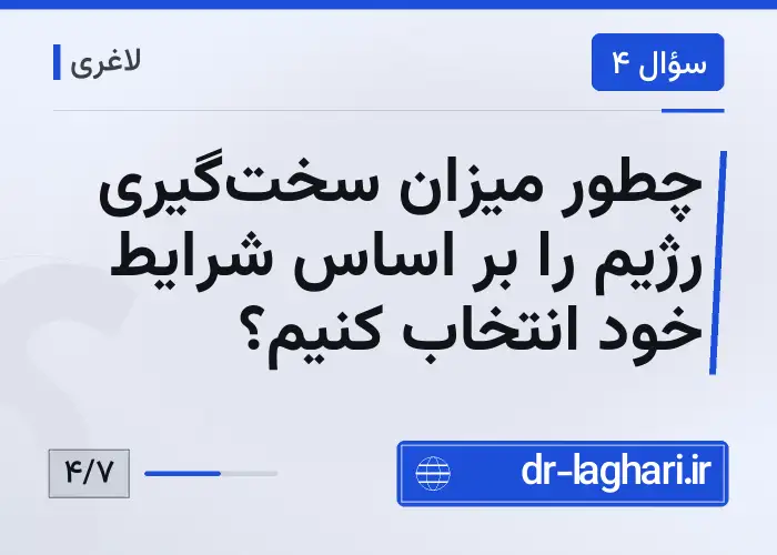 چطور میزان سخت‌گیری رژیم را بر اساس شرایط خود انتخاب کنیم؟