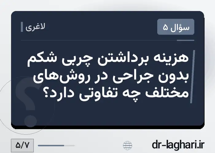 هزینه برداشتن چربی شکم بدون جراحی در روش‌های مختلف چه تفاوتی دارد؟