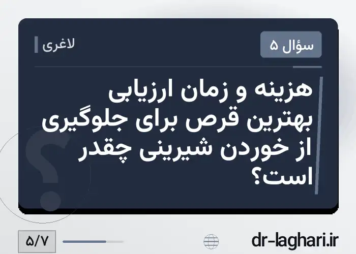هزینه و زمان ارزیابی بهترین قرص برای جلوگیری از خوردن شیرینی چقدر است؟