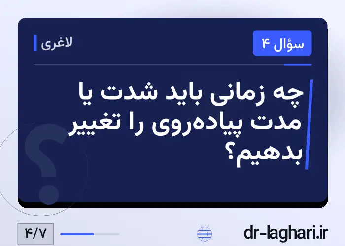 چه زمانی باید شدت یا مدت پیاده‌روی را تغییر بدهیم؟